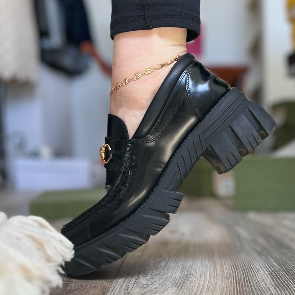 GUCCI Romance Horsebit Loafers leather shoes